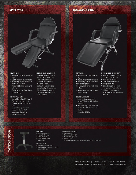 Tattoo Shop Equipment – Tattoo Client Chair – RTC-628-Balance Pro